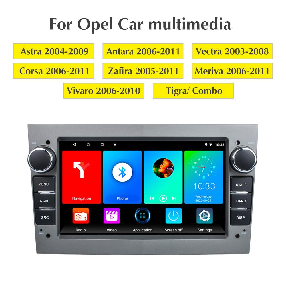 

2G 2din Android автомобильное радио GPS мультимедийный плеер для Opel Astra Antara Vectra Corsa Zafira Meriva Vivara Vivaro автомобильная стереосистема 7 inch-G2+32 серый