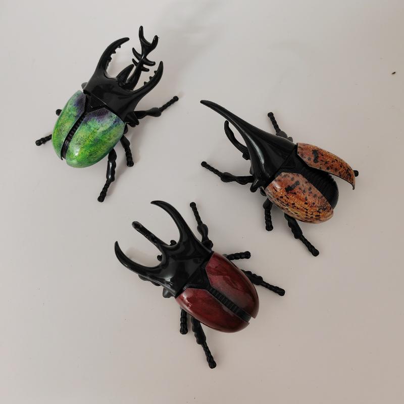1/3Pcs Simulation Animals Home Desk Decoration Accessory Laser Dazzle Clockwork Big Beetle Model Unique Kids Gift Idea