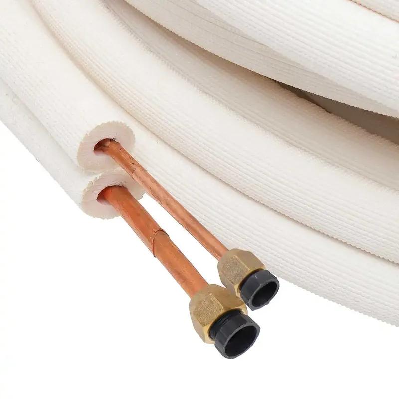 1/2/3/4/7m Insulated Copper Pipe 1/4'' 3/8'' Air Conditioner Pipes Fittings Pair Coil Tube Split Line Wire Set Air Conditioner