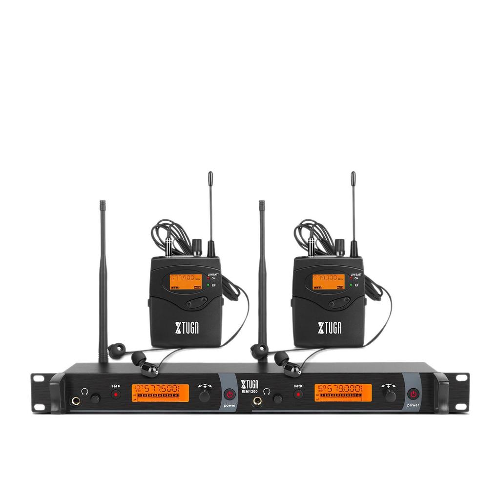 XTUGA IEM1200 Wireless In-ear Microphone System for Stage Performance and Band Rehearsal
