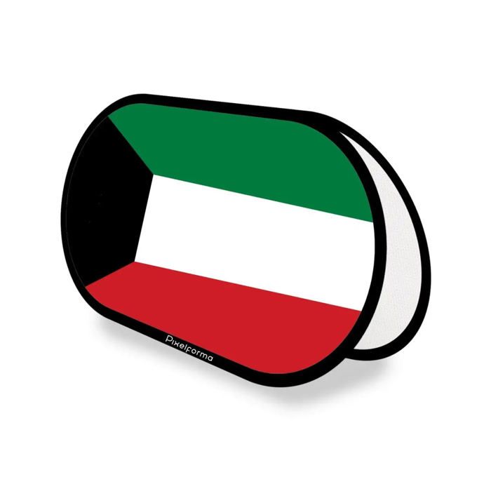 Drapeau Ovale - Support publicitaire - Koweït - 70 x 120 cm - Polyester - Impression recto/verso