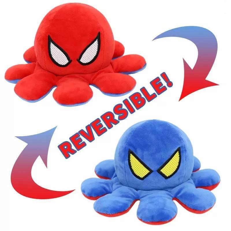 Flip Octopus Doll, Flip Octopus Octopus Plush Toy Double Sided Flip Doll