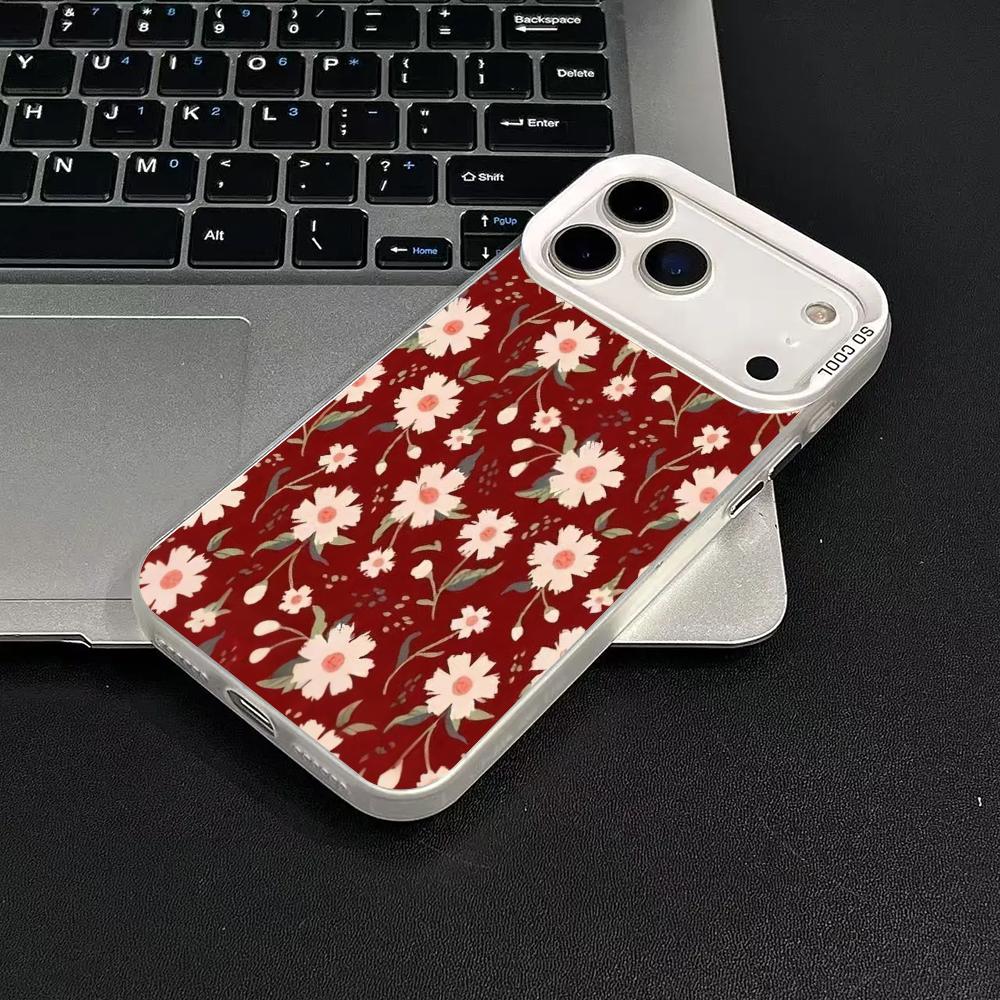 Screen Full of Flowers Phone Case Case for iPhone17 16 15 14 13 12 11 Pro/ Max/Plus Shock-proof Rear Cover Anti-fingerprint