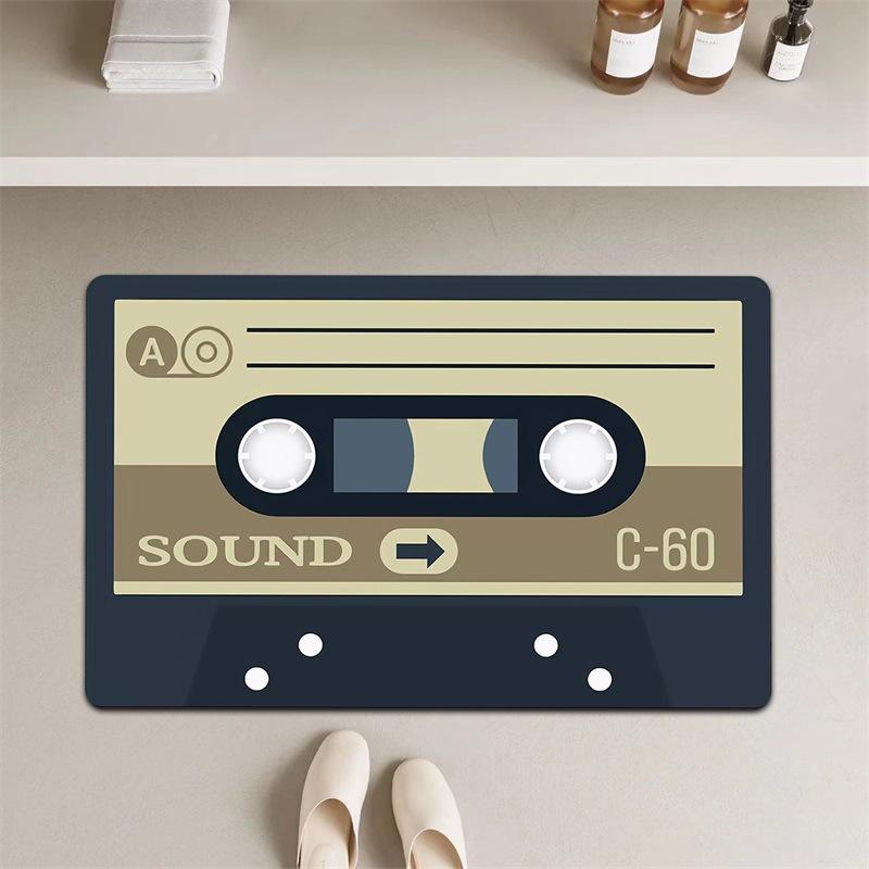 

Винтажная лента Коврик для ванной у входа Приветственный коврик Супервпитывающий Нескользящий Мягкий ковер Домашний вход Приветственный Гостиная Спальня Коврик 40x60cm