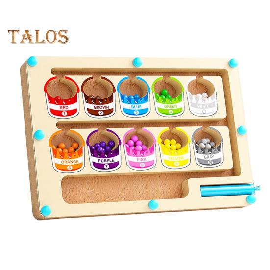 

Магнитный лабиринт с бусинами, настольная игра, сортировка по цвету, подсчет чисел, мелкая моторика, мини-шарики, игра «Соответствие», обучающая игрушка для детей дошкольного возраста B