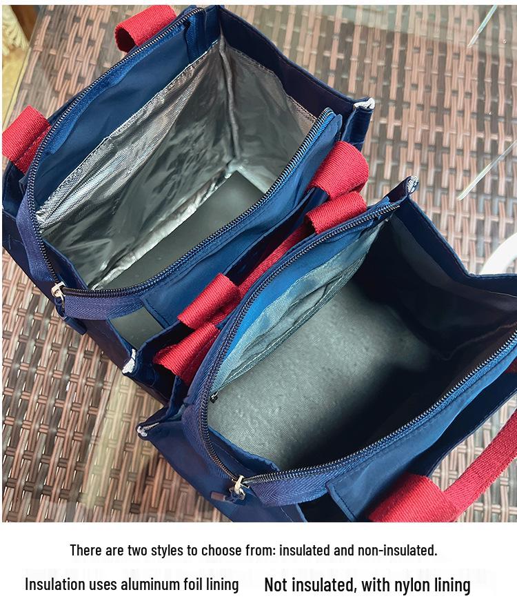 Geantă de mână izolată coreeană cu blocuri de culoare pentru prânz pentru femei