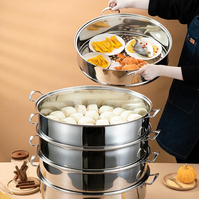 Shield Point Stainless Steel Multi-Layer Steamer Pot