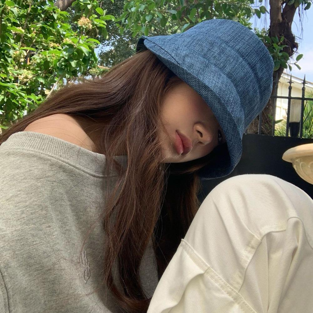 Quick-dry Flax Sun Hat Sunscreen Japanese Style Bucket Cap Fashion Roll Rim Fisherman Hat  Camping