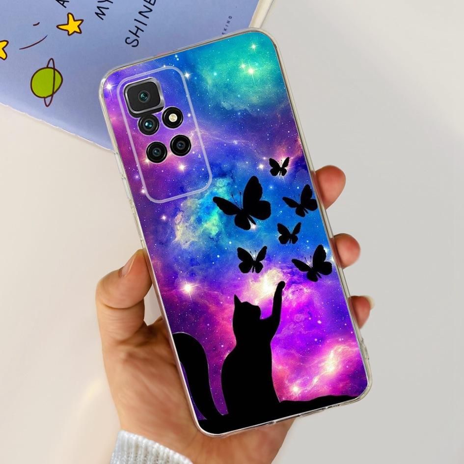 For Xiaomi Redmi 10 Case Fashion Butterfly Clear Silicone Soft TPU Protective Cover For Xiaomi Redmi 10 Prime 2022 Redmi10 Coque