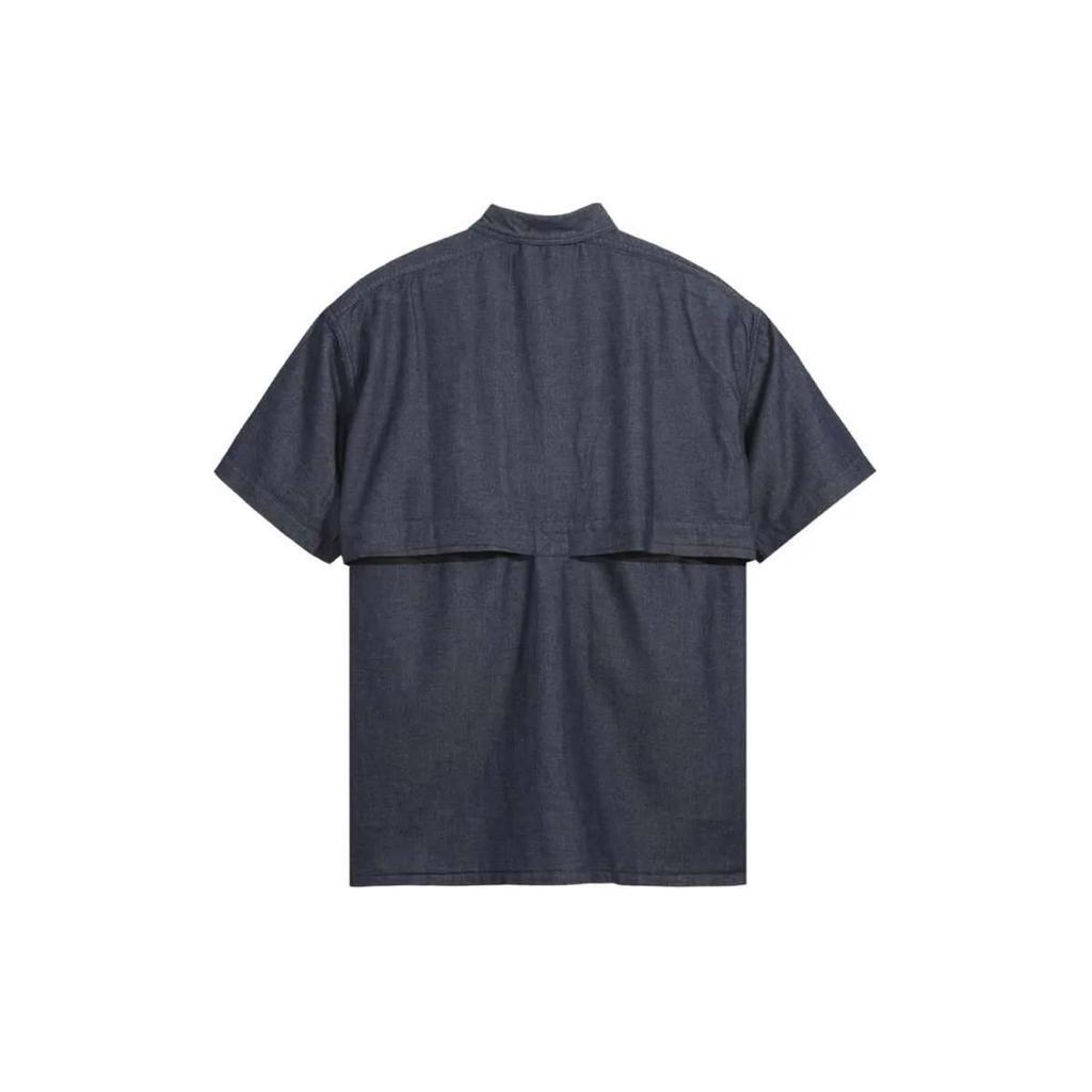 Levis Cool Series Solid Color Comfortable Loose Short Sleeve Shirt Men shirts Blue 39040-0003