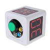 4 Sides Cube Timer Batteries Operated Accurate Seconds Countdown Timer for Chess Poker Race White