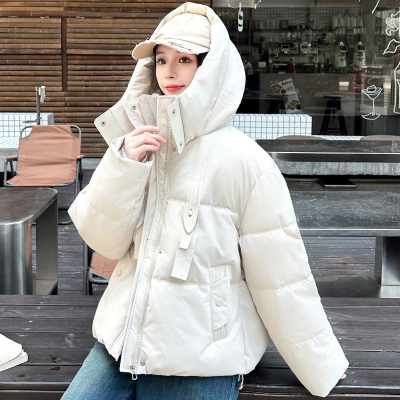 Fashion Winter Jackets Woman Short Parkas Hooded Loose Thick Warm Outerwears Casual Women's Coats