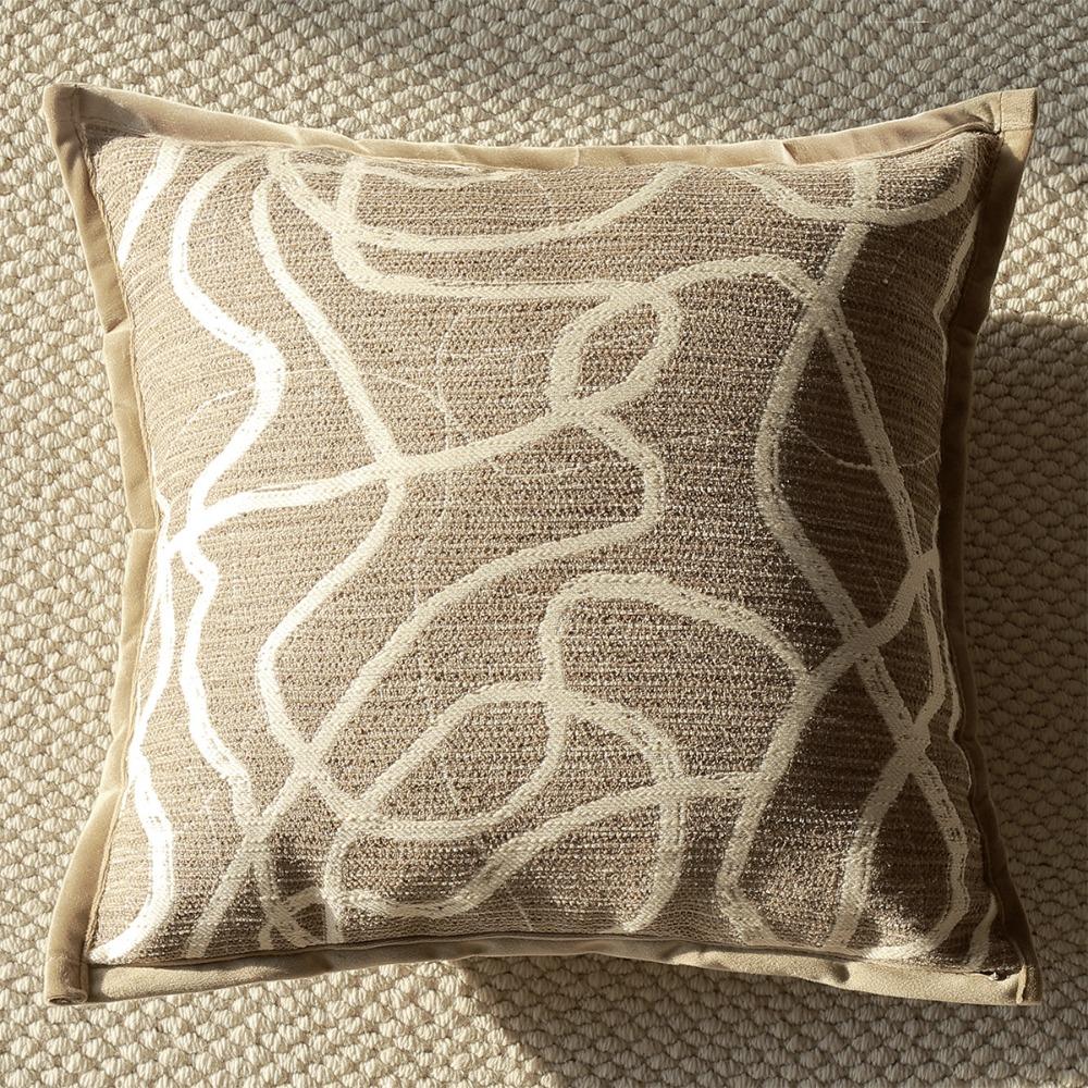 Französische Retro-Kissenhülle Weiche Luxus-Stempelkissenhülle Hautfreundlich Verdickte Lendenkissenhülle Wohnzimmer