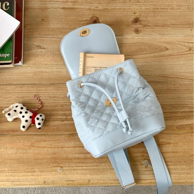 Vielseitiger Damenrucksack Design Sinn Nische Spleißen Leder Pendler Tasche Autolinie Rhombus kleiner Rucksack Damen