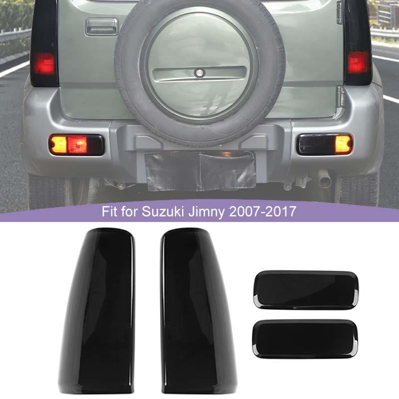 Car Rear Fog Lampshade Cover Lamp Protective Decoration Taillight Cover For Suzuki Jimny 2007-2017 Smocked Black Car Exterior Accessories