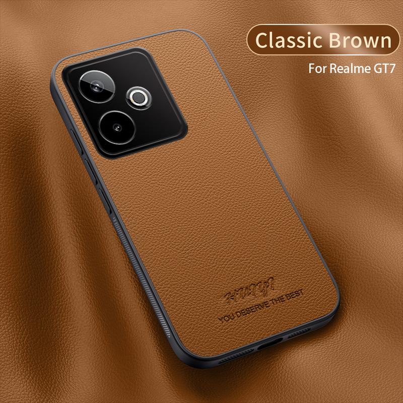 Luxury Business Leather Soft Frame Magnetic Cover For Realme GT 7 GT7 GT 7T GT7T RealmeGT7 5G Phone Cases Capa