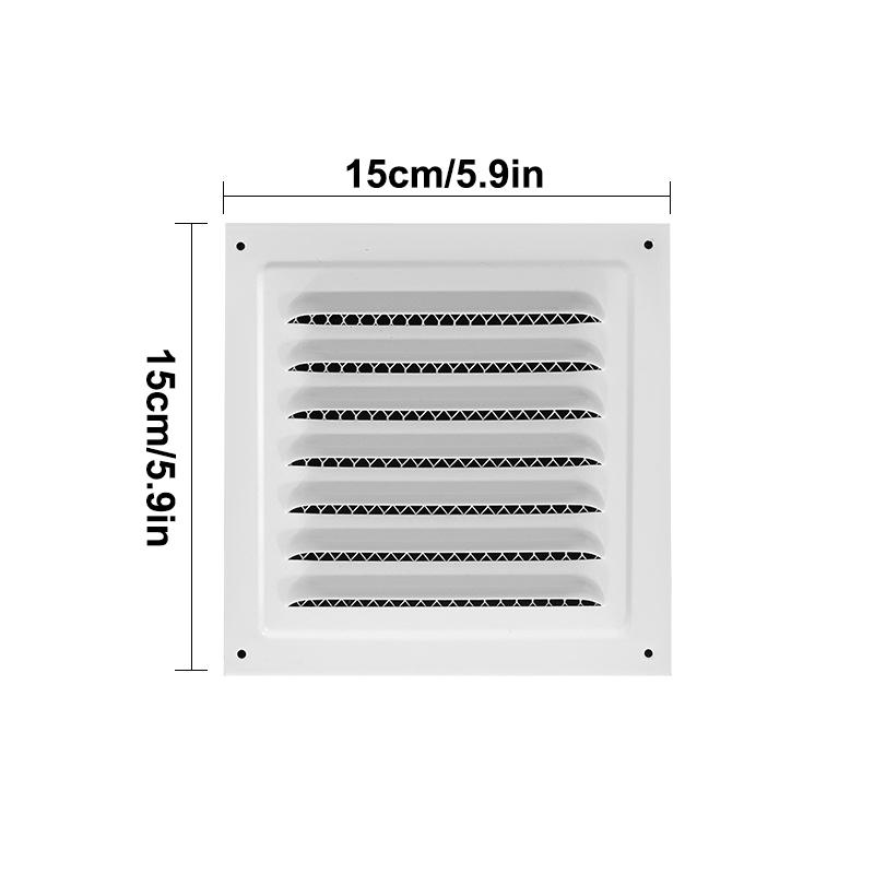 

Metal Louver Air Vents Grille Ventilation Covers Grilles Duct Heating Cooling Vents Plate Insect Screen Cover Air Vents 15*15cm белый
