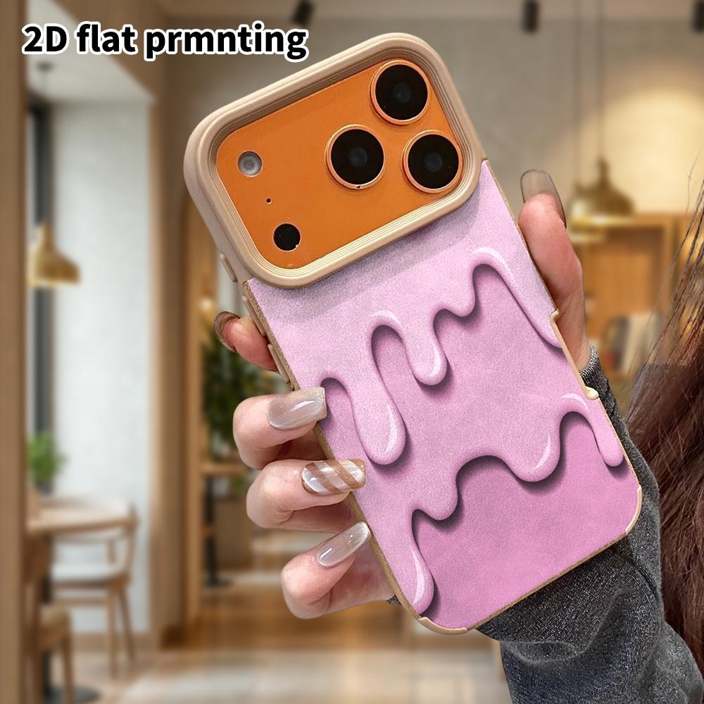 Phone Case: Lambskin 2D Flat Samsung Galaxy A34 A35 M05 M06 S20 S22 S21 FE Plus 5G Protective Case, Pink Drip, Christmas and Halloween Gift