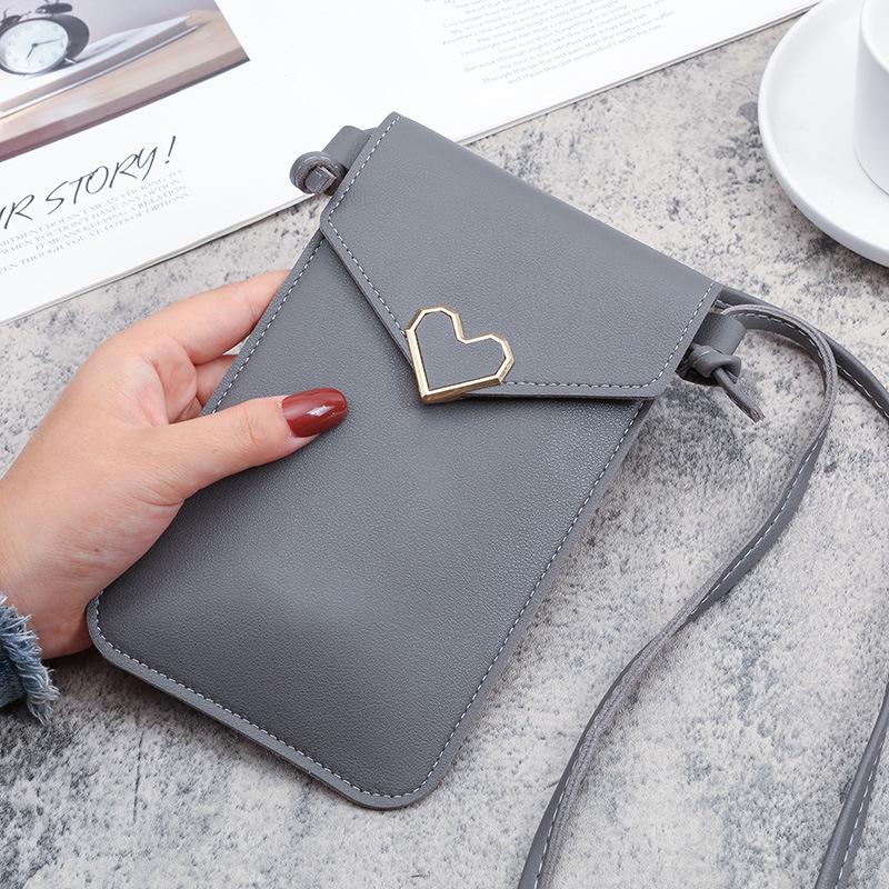 Women's Trendy PU Leather Phone Wallet & Retro Crossbody Coin Purse