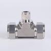 Tee 3 Ways Reducer 1/16"-1" 3-25mm Tube OD Compression Union SUS316L Stainless Coupler Pipe Fitting Connector With UNF Nut Lock