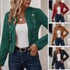Fall Winter Plus Size Women's Blazer Cardigan, Multi-button Casual Outerwear, In Stock for Crossborder