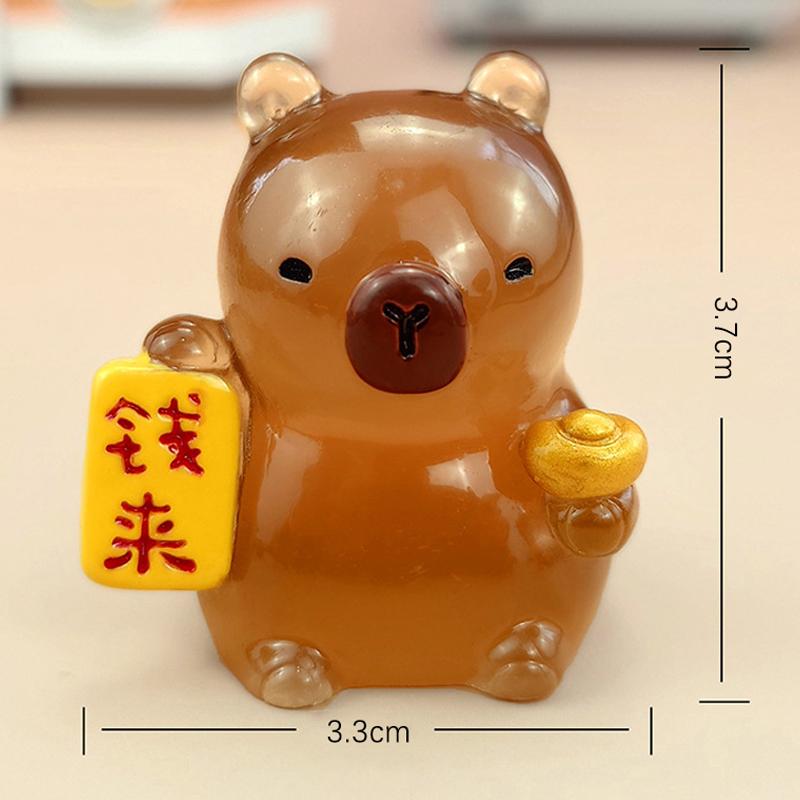 

Капибара Светящиеся Фигурки Мультяшные Машины Светящиеся Фигурки Украшения Настольные Светящиеся Игрушки as the picture