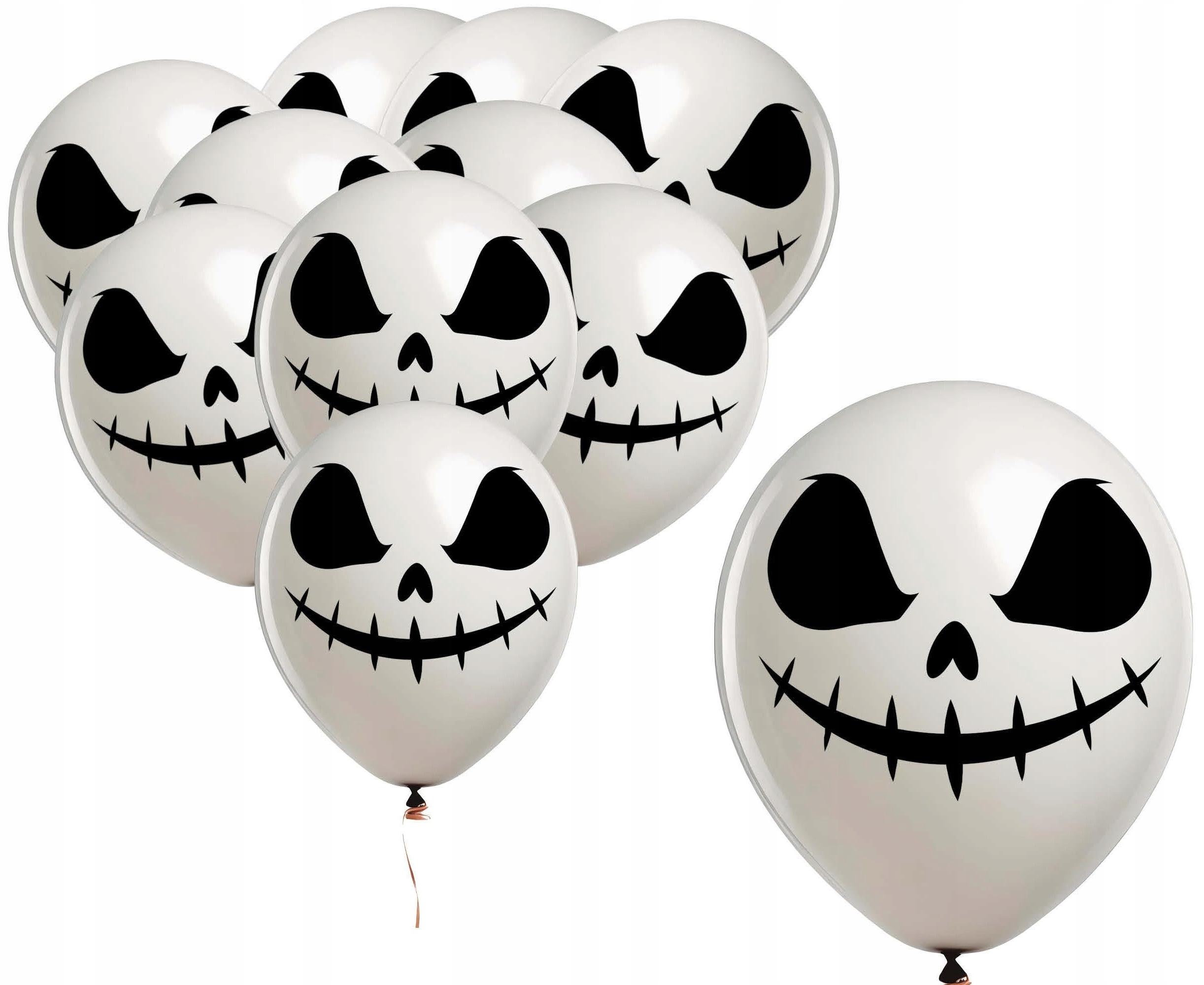 Ballons en Latex Fantômes Effrayants Spectres Apparition Décoration Halloween 10Pcs.