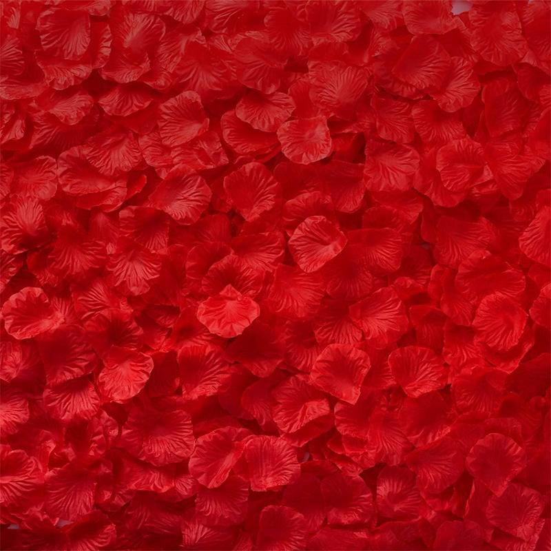 3000/100Pcs 4.5cm Artificial Fake Rose Petals Red Simulation Silk Rose Petal For Valentines Day Wedding Party Romantic Decor