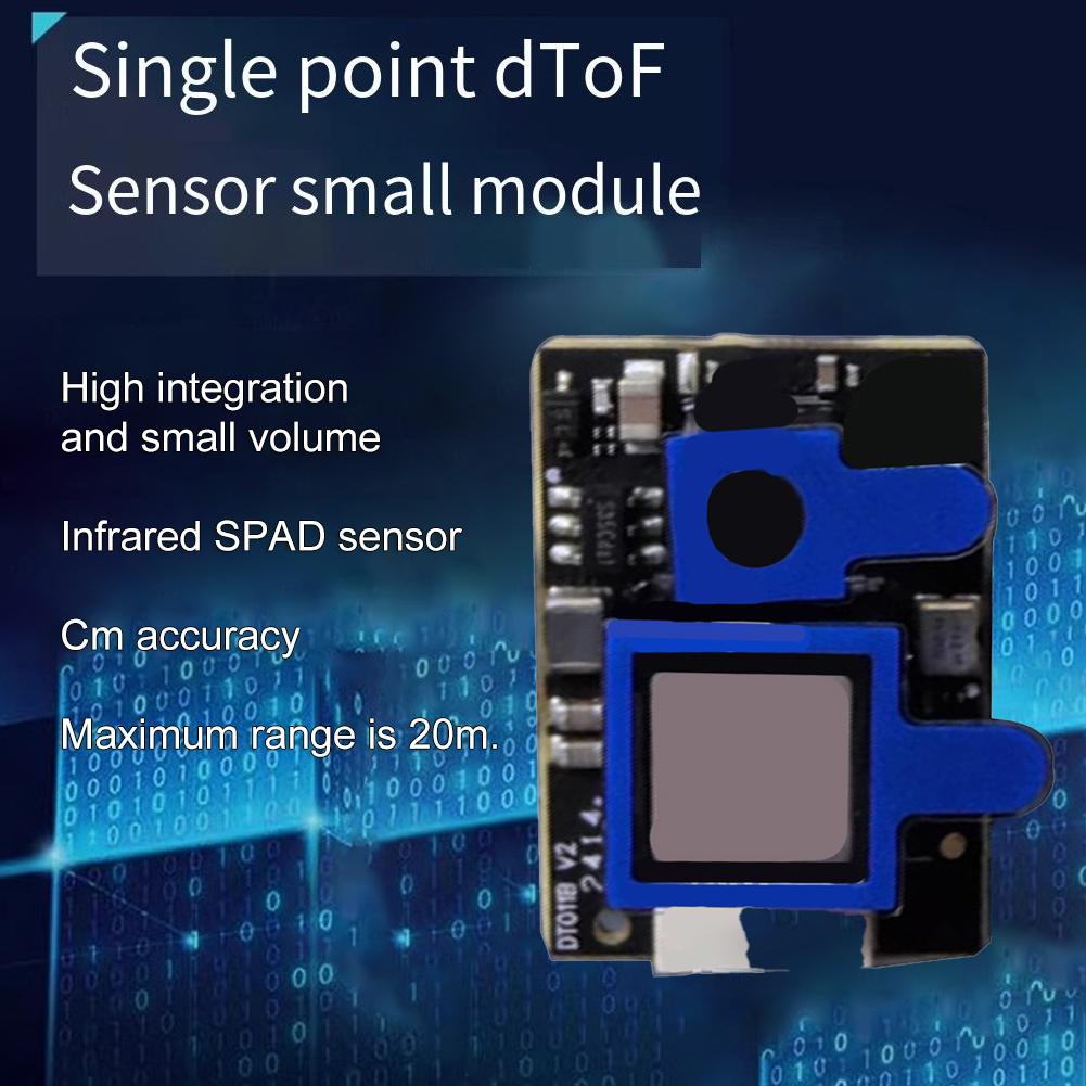 Infrared SPAD Sensor DToF Ranging Module Single 3.3V Power Supply Temperature Compensation I2C And UART Interfaces