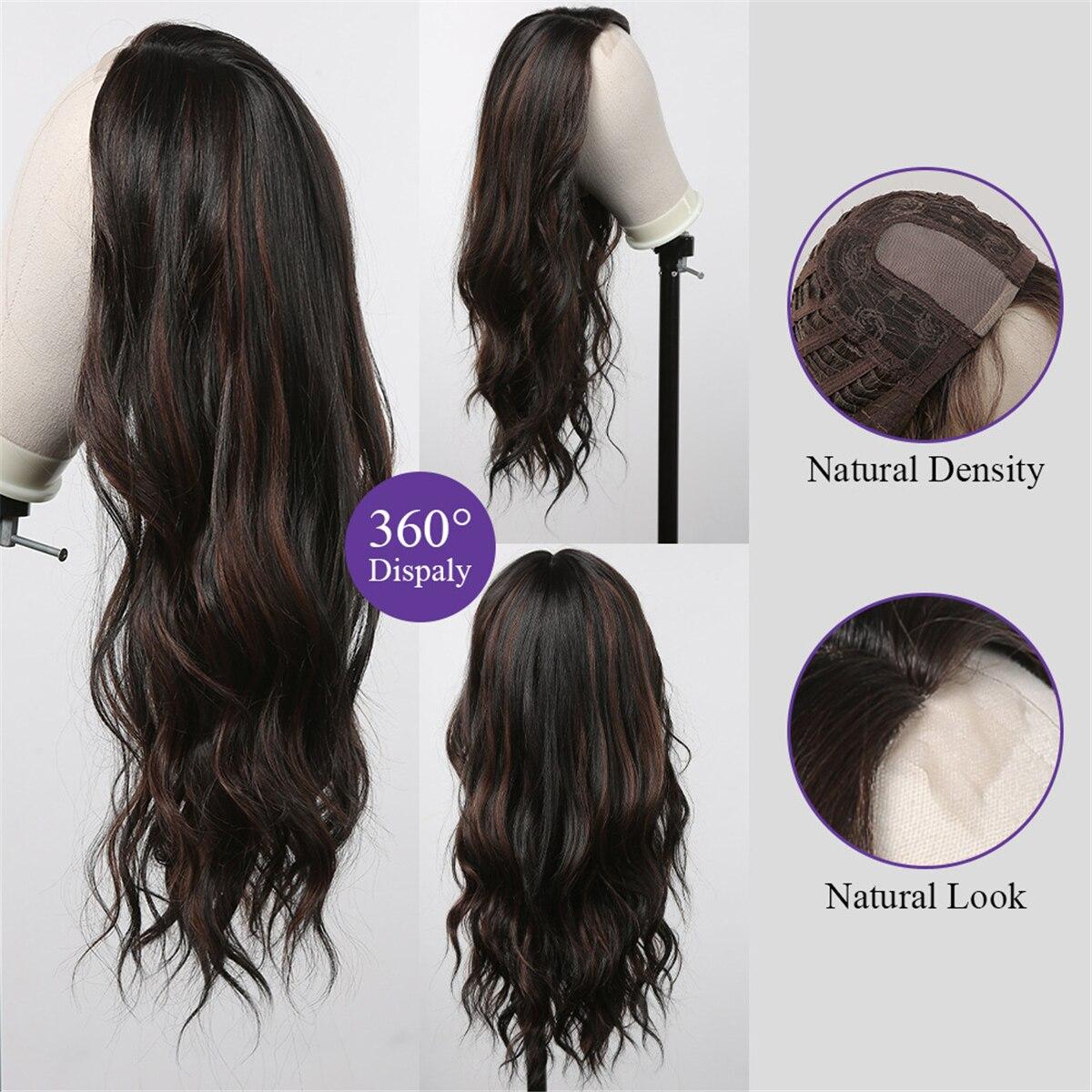 

LOUIS FREE Синтетический Длинный Волнистый Парик Ombre Розовые Волосы Парики Фронта Шнурка Парики Для Вечеринок Ежедневные Волосы Парики Для Женщин Термостойкие