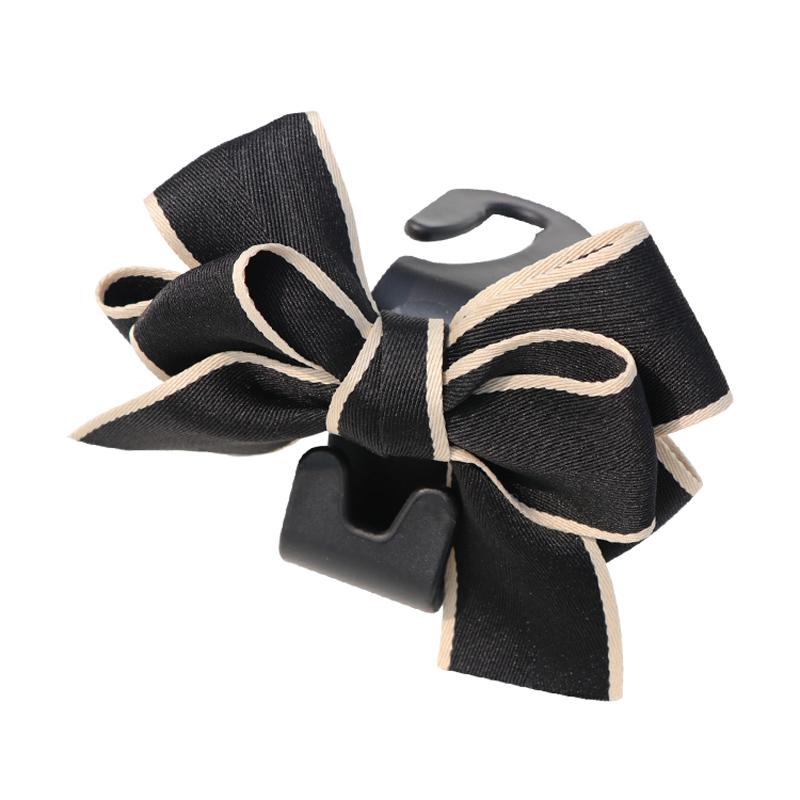 Creative Cute Bowknot Car Seat Back Storage Hooks Vehicle Headrest Organizer Hanger for Groceries Bag Handbag Car Accessories