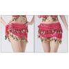 Women Belly Dance Belt Hip Scarf, Bellydance Hip Scarf Skirt Belly Dance Waist Chain with Gold Coins Belly Dance Cloth