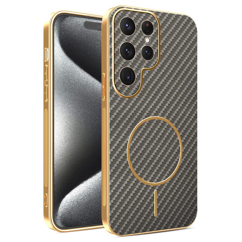 S26 Edge Magnetic Charging Phone Case for Funda Samsung Galaxy S25 Ultra S24 FE S23 S22 S21 Plus S25+ Cases Protect Back Cover