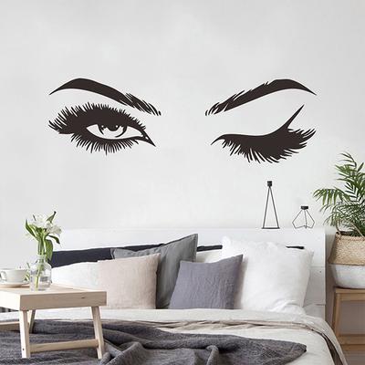 Pretty Eyelashes Wall Sticker Living Room Decor Mural Art Decals Sexy Sticker