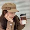 Panama Women's Leather Buckle Belle Duck Tongue Hat Solid Navy Fashion Outdoor Sun Protection Cap H67