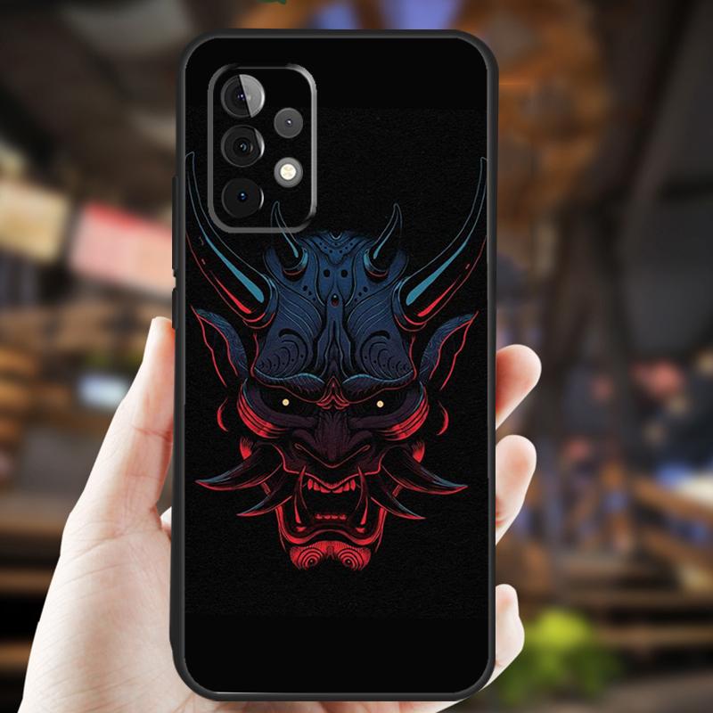 Samurai Oni Mask Case For Samsung Galaxy A26 A54 A14 A36 A16 A33 A56 A15 A55 A53 A35 A22 A32 A52 A34 A05 A06