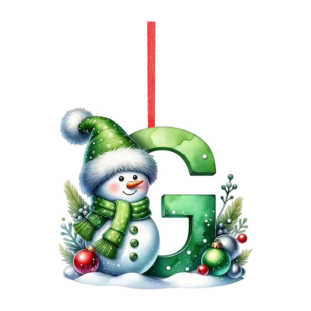 2D Christmas Decoration Pendant Christmas Tree Tag Theme Party Crafts Ornament