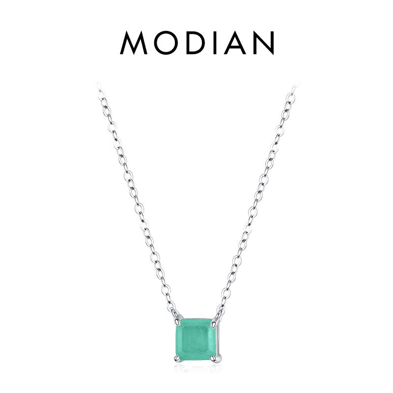 

Модиан, стерлинговое серебро 925 пробы, классический шарм, турмалиновая цепочка, ожерелье для женщин, свадебные украшения с коробкой, кулон, ожерелья серебряный