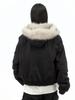 2KWEIRD Women's Winter Thickened Fur Collar Warm Jacket Zipper Hoodie Couple Fashion Fashion Fashion Casual Loose Jacket Top