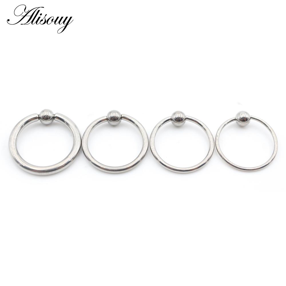 Alisouy 1st G23 Titanium Captive Hoop BCR Ögonbryn Tragus Stängning Bar Läppar Näsringar Öronsegment Piercing Kroppssmycken