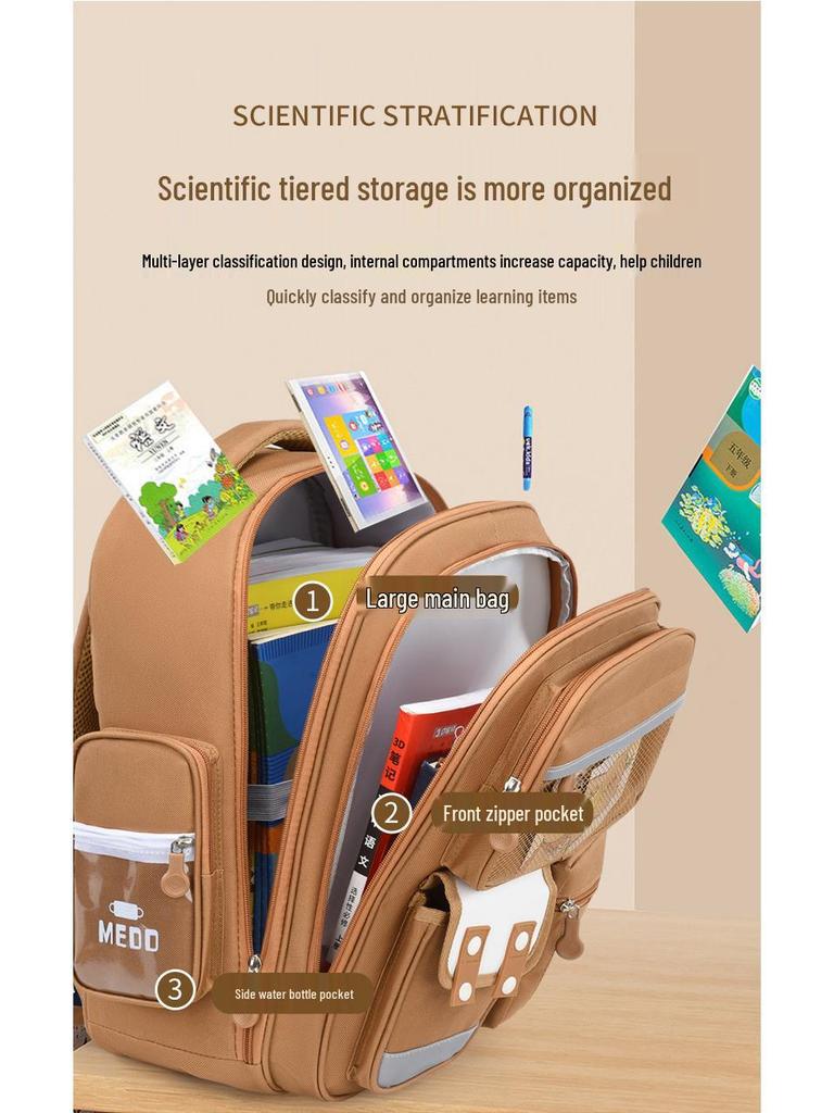 Large Capacity Capybara Cartoon Backpack - Water-Repellent School Bag for Kids