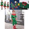 Festive Green Elf Santa Claus Costume For Adults And Kids Perfect For Family Christmas Celebrations