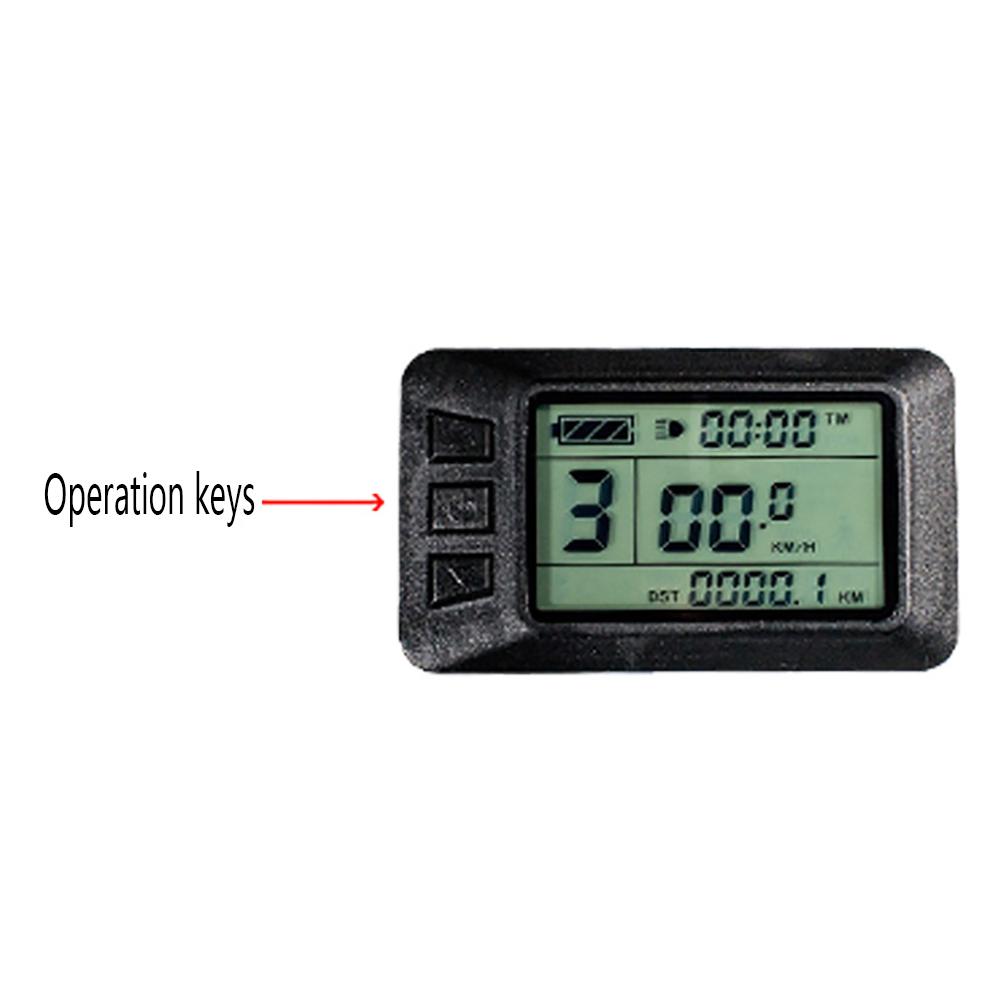 LCD Speedometer Display Electric Bike E-bike For Kunteng (KT) 24/36/48V KT-LCD7U