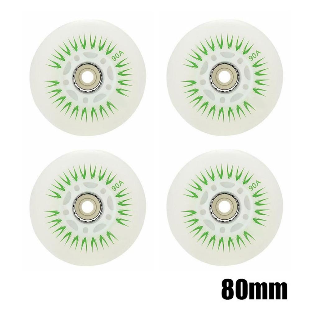 4pcs Outdoors Skate Wheels Pu Wheels Flash Inline Led Lighting Skating Wheels For Free Skate Sliding Roller Skating Shoes