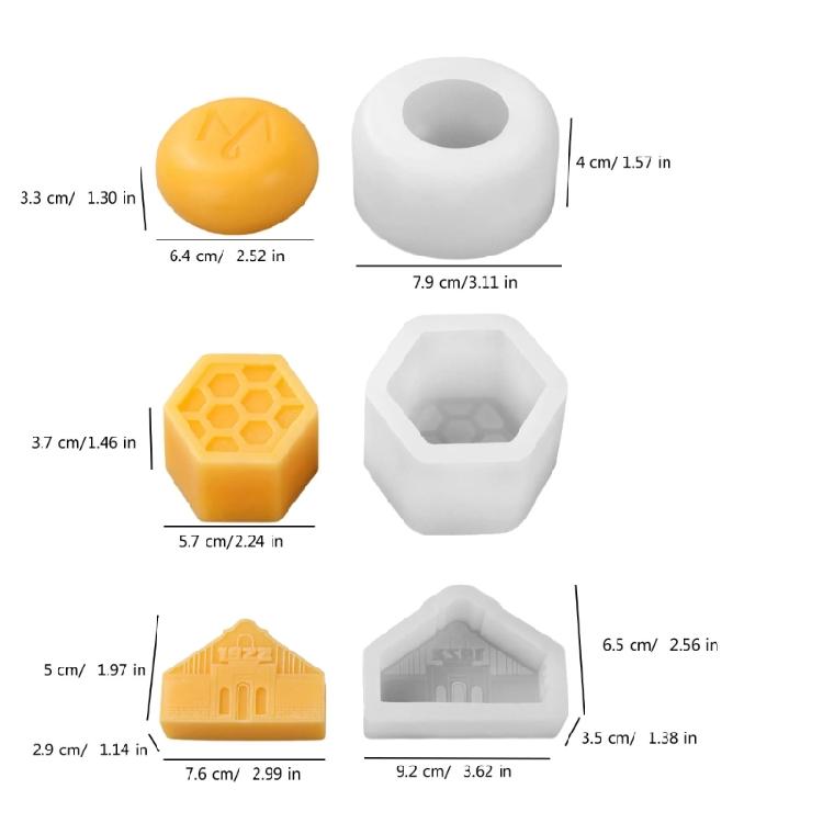 Geometric Shaped Silicone Candle Molds for Epoxy Resin, Handmade Candle Soap Home Decoration