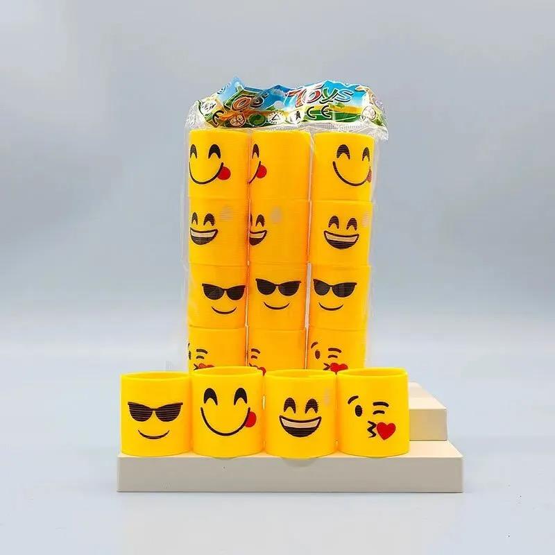 12pcs Rainbow Circle Funny Magic Toys Children Educational Coil Colorful Circle Telescopic Elastic Magic Ring Kids Funny Gifts