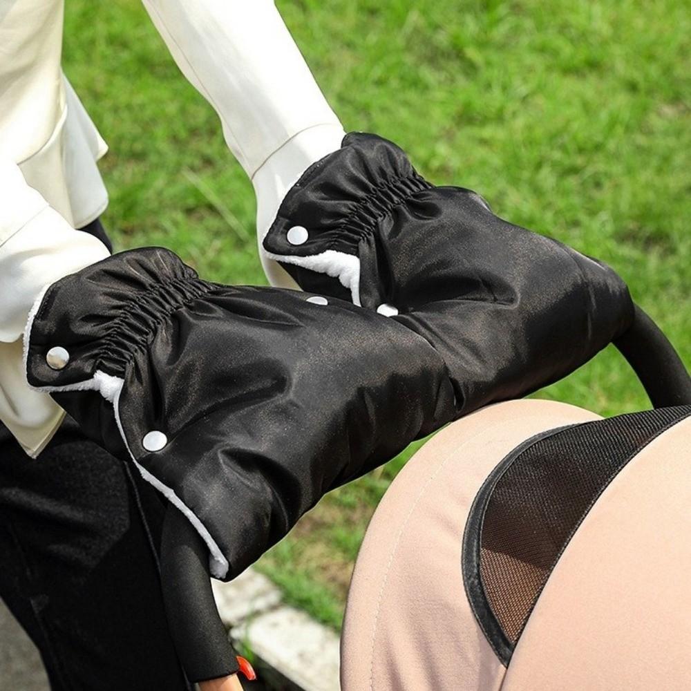 1 Pair Windproof Handrail Gloves Thickened Stroller Mitten Winter Stroller Gloves  Baby Stroller