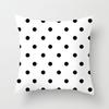 Geometric Cushion Cover Black and White Polyester Throw Pillow Case Striped Dotted Grid Triangular Geometric Art Cushion Cover