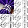 12PCS Napkin Rings with Hollow Out Triangle ,Gold Napkin Ring Holder for Wedding Party Banquet Dinner Serviette Napkin Buckles