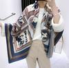 130cm Silk Square Scarf Women Large Shawls Spring New Horse Carriage Square Bandana Luxury Kerchief Scarf Female Foulards